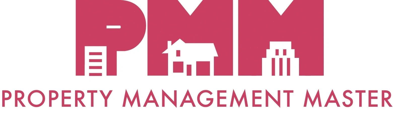 A red and white logo for home management